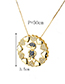 Fashion Blue Heart Shape Decorated Necklace