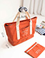 Fashion Orange Letter Pattern Decorated Bag