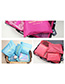 Fashion Pink Pure Color Decorated Storage Bag(6pcs)