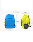 Fashion Blue Pure Color Decorated Backpack