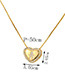 Fashion Gold Color Boy&girl Pattern Decorated Necklace