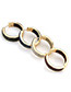 Fashion Gold Color+blue Round Shape Decorated Earrings