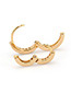 Fashion Gold Color+black Round Shape Decorated Earrings