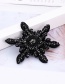 Fashion Black Flower Shape Decorated Pure Color Patch