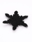 Fashion Black Flower Shape Decorated Pure Color Patch