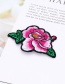 Fashion Plum Red Flower Shape Decorated Patch