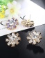 Fashion Silver Color+pink Flower Shape Decorated Earrings
