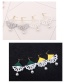 Fashion White Triangle Shape Decorated Earrings