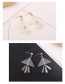 Fashion Gray Triangle Shape Decorated Earrings