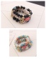 Vintage Black Palm&beads Decorated Multi-layer Bracelet