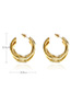 Fashion Gold C-shaped Semicircular Geometric Earrings